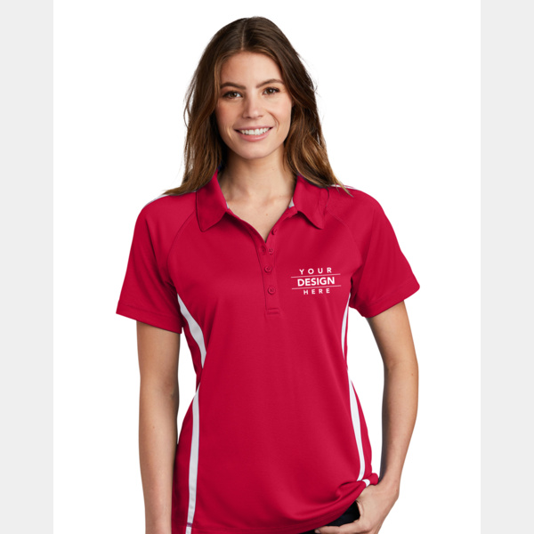 Ladies PosiCharge ® Micro Mesh Colorblock Polo Thumbnail