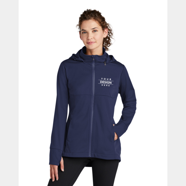 Ladies Hooded Soft Shell Jacket Thumbnail